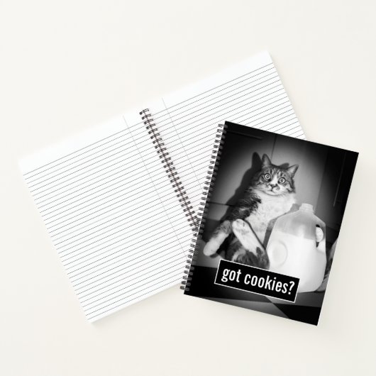 Kat Drink melk van Jug Notitieboek (Binnen)