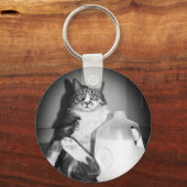 Kat Drink melk van Jug Sleutelhanger (Voorkant)