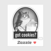 Kat Drink melk van Jug Sticker (Vel)