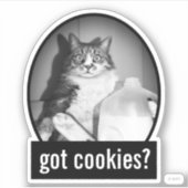 Kat Drink melk van Jug Sticker (Voorkant)