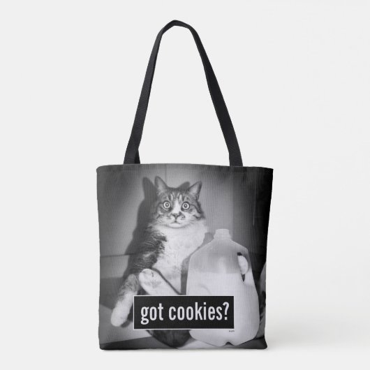 Kat Drink melk van Jug Tote Bag (Achterkant)
