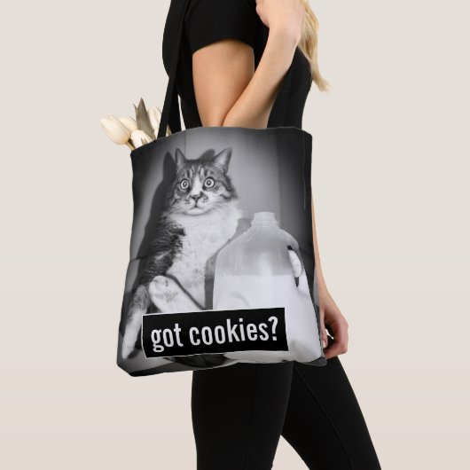 Kat Drink melk van Jug Tote Bag (Dichtbij)