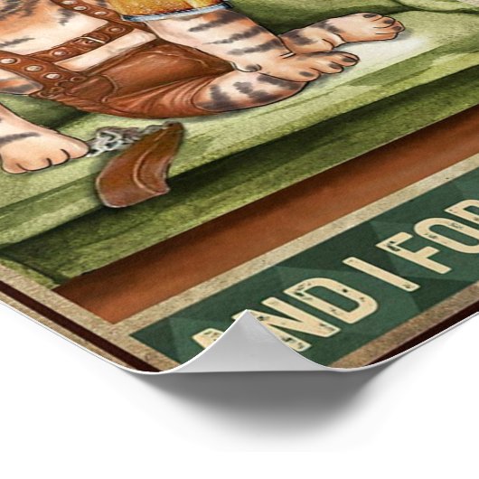 Kat drink vintage poster (Hoek)