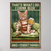 Kat drink vintage poster (Voorkant)