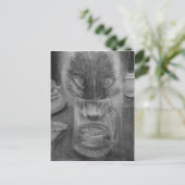 Kat Drink waterstoffering Oorspronkelijke houtskoo Briefkaart (Staand voorkant)