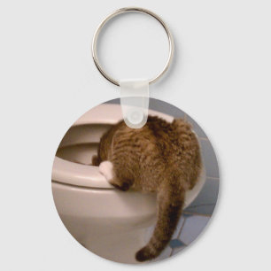 Kat-Drinken als een hond-Sleutelhanger Sleutelhanger