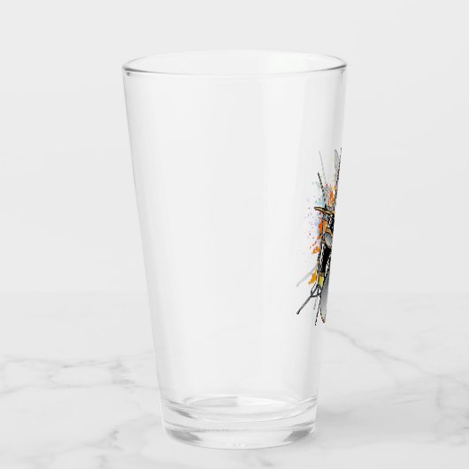 Kat Drummer die drums Drink Glas (Rechts)