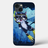 Kat duiker en haai die glimlachen Case-Mate iPhone case (Achterkant)