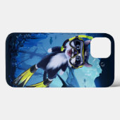 Kat duiker en haai die glimlachen Case-Mate iPhone case (Achterkant (horizontaal))