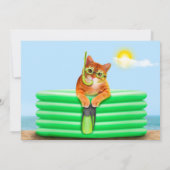 Kat-duiker met masker en snorkel kaart (Achterkant)