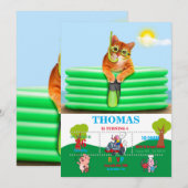 Kat-duiker met masker en snorkel kaart (Voorkant / Achterkant)