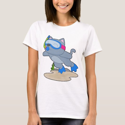 Kat Duiker Snorkel Duiken T-shirt (Voorkant)