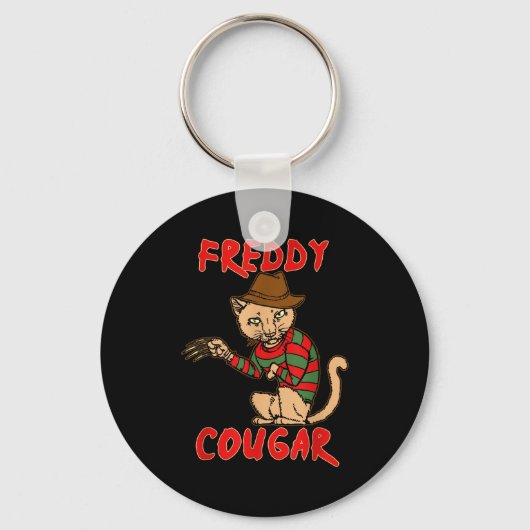 Kat _ Dy Cougar -grappig Halloween voor mannen vro Sleutelhanger (Voorkant)