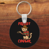 Kat _ Dy Cougar -grappig Halloween voor mannen vro Sleutelhanger (Voorkant)