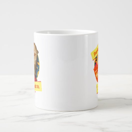 Kat Eating Cheese Puffs Grote Koffiekop (Voorkant)