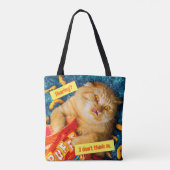 Kat Eating Cheese Puffs Tote Bag (Achterkant)