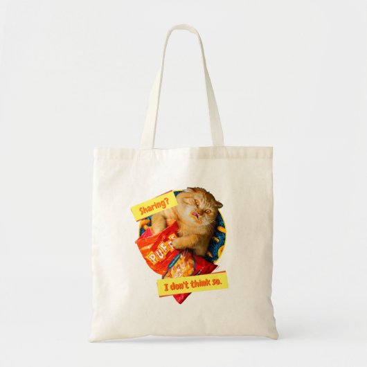Kat Eating Cheese Puffs Tote Bag (Voorkant)
