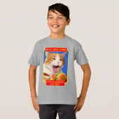 Kat Eating Cheeseburger T-shirt (Voorkant volledig)