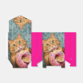 Kat Eating Donut Bedankdoosjes (Uitgevouwen)