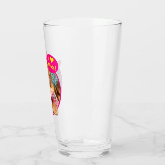 Kat Eating Donut Glas (Links)