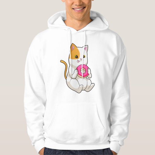 Kat Eating Donut Hoodie (Voorkant)