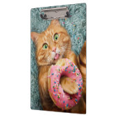 Kat Eating Donut Klembord (Links)