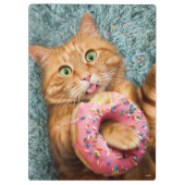 Kat Eating Donut Klembord (Achterkant)