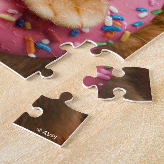 Kat Eating Donut Legpuzzel (Zijkant)