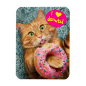 Kat Eating Donut Magneet (Verticaal)