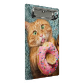 Kat Eating Donut Mini Klembord (Schuin)