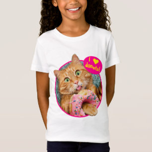 Kat Eating Donut T-shirt