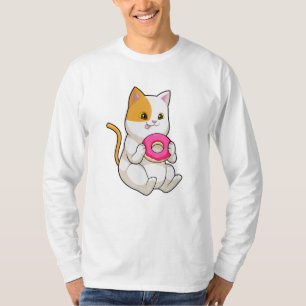 Kat Eating Donut T-shirt