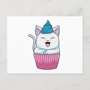 Kat Eating Muffin Briefkaart