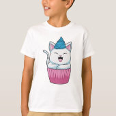 Kat Eating Muffin T-shirt (Voorkant)