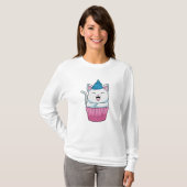 Kat Eating Muffin T-shirt (Voorkant volledig)