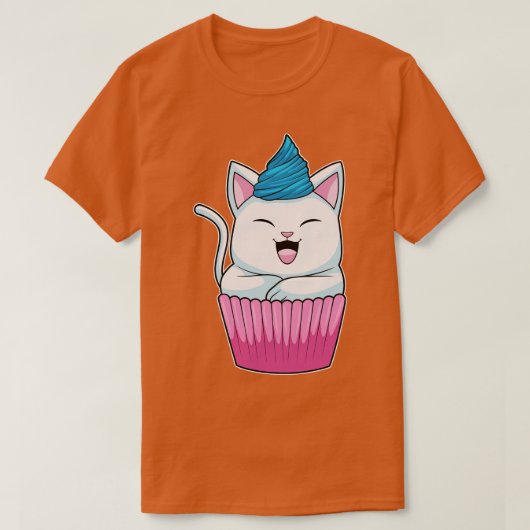 Kat Eating Muffin T-shirt (Design voorkant)
