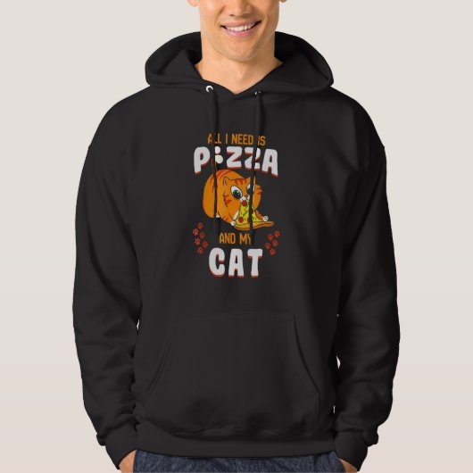 Kat Eating Pizza T-shirt Pepperoni Slice Kitten (Voorkant)