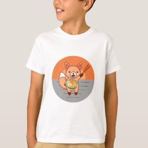 Kat Eating Ramen Noodles T-shirt