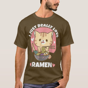 Kat Eating Ramen  T-shirt