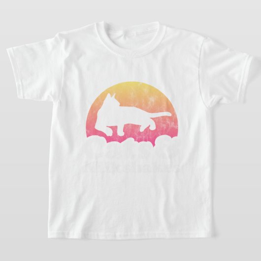 Kat Eating Spaghetti 46 T-shirt (Laagn)