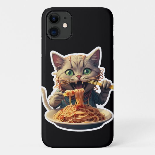 Kat Eating Spaghetti Case-Mate iPhone Case (Achterkant)