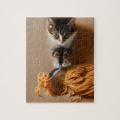 Kat Eating Spaghetti Legpuzzel (Verticaal)