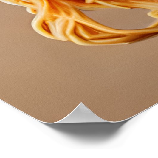 Kat Eating Spaghetti Poster (Hoek)