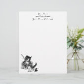 kat Een brief schrijven Custom Briefhoofd (Staand voorkant)