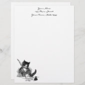 kat Een brief schrijven Custom Briefhoofd (Voorkant / Achterkant)