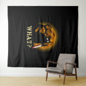 Kat Een Moordzuchtige Kat Met Mes Halloween Wandkleed (In Situ (horizontaal))