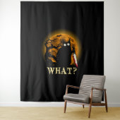 Kat Een Moordzuchtige Kat Met Mes Halloween Wandkleed (In situ)