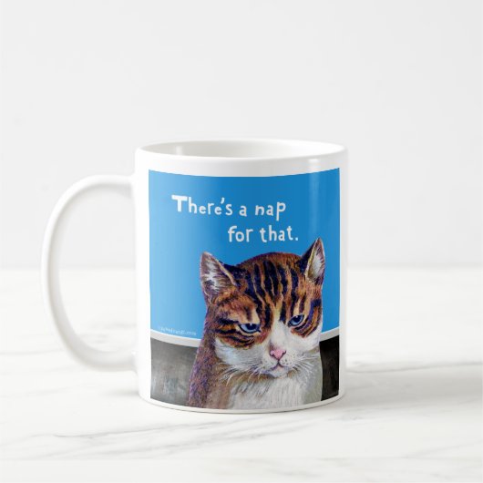 Kat "een nap voor dat" koffiemok (Links)