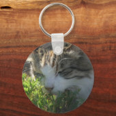 Kat Een Plant smelten Sleutelhanger (Voorkant)