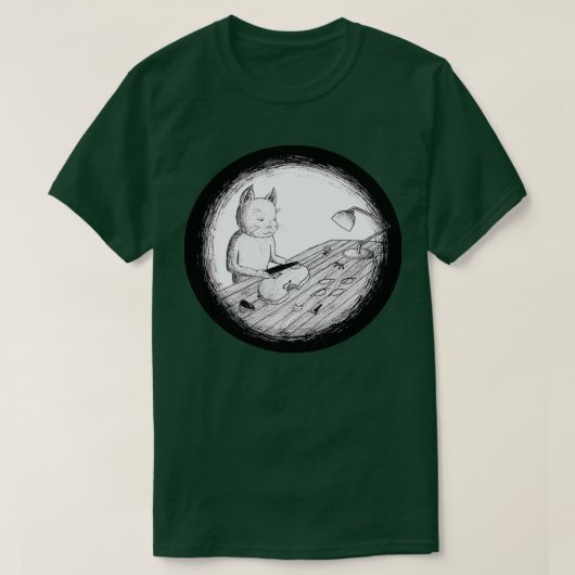 Kat Een viool maken T-shirt (Design voorkant)
